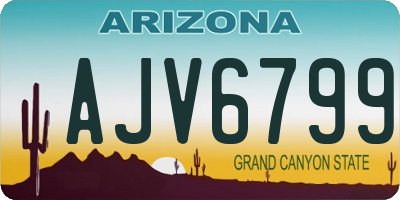 AZ license plate AJV6799
