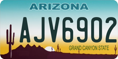 AZ license plate AJV6902