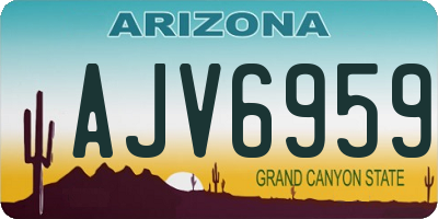 AZ license plate AJV6959