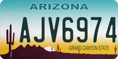 AZ license plate AJV6974