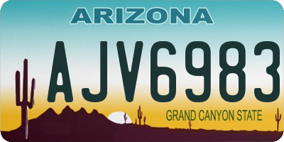 AZ license plate AJV6983