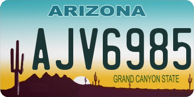 AZ license plate AJV6985