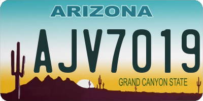 AZ license plate AJV7019