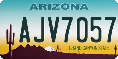 AZ license plate AJV7057
