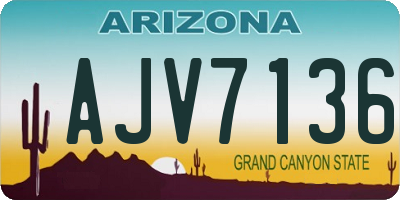 AZ license plate AJV7136