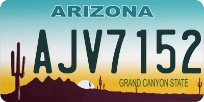 AZ license plate AJV7152