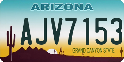 AZ license plate AJV7153