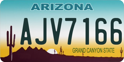 AZ license plate AJV7166