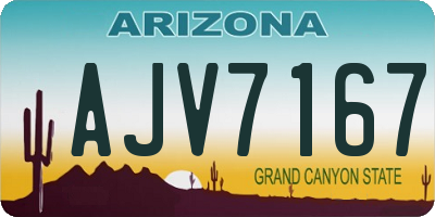 AZ license plate AJV7167