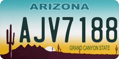 AZ license plate AJV7188