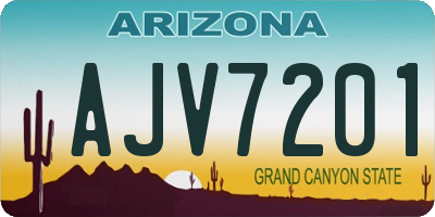 AZ license plate AJV7201