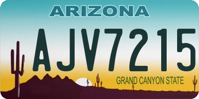 AZ license plate AJV7215