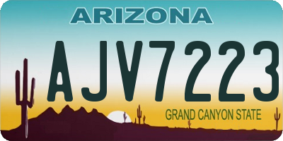 AZ license plate AJV7223