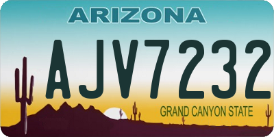 AZ license plate AJV7232