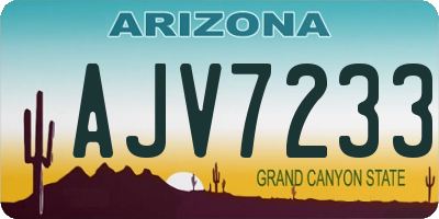 AZ license plate AJV7233