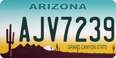 AZ license plate AJV7239