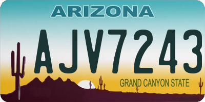 AZ license plate AJV7243