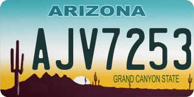 AZ license plate AJV7253