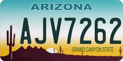 AZ license plate AJV7262