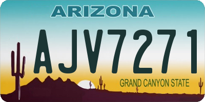 AZ license plate AJV7271