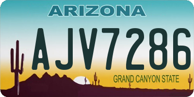 AZ license plate AJV7286