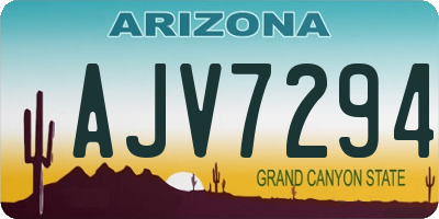 AZ license plate AJV7294