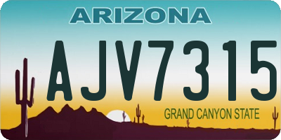 AZ license plate AJV7315