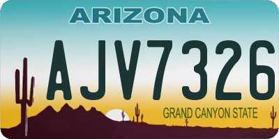 AZ license plate AJV7326