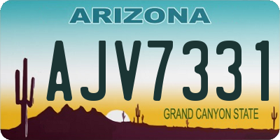 AZ license plate AJV7331