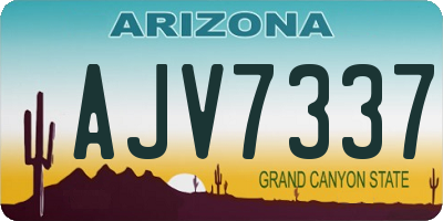 AZ license plate AJV7337