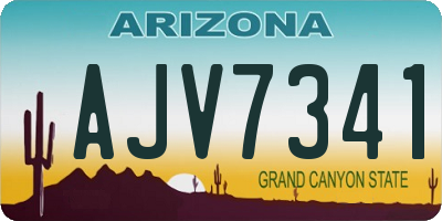 AZ license plate AJV7341