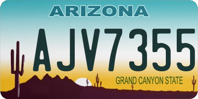 AZ license plate AJV7355