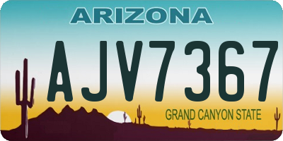 AZ license plate AJV7367