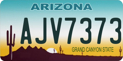 AZ license plate AJV7373