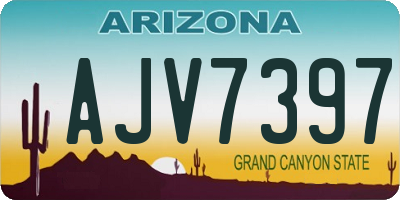 AZ license plate AJV7397