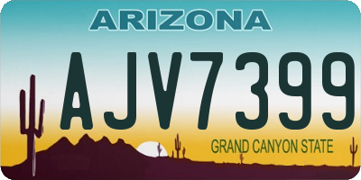AZ license plate AJV7399