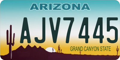 AZ license plate AJV7445