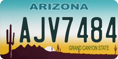 AZ license plate AJV7484