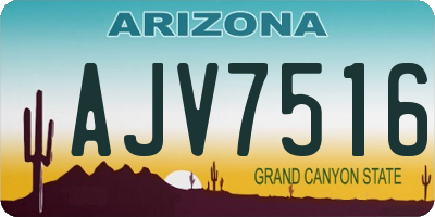 AZ license plate AJV7516