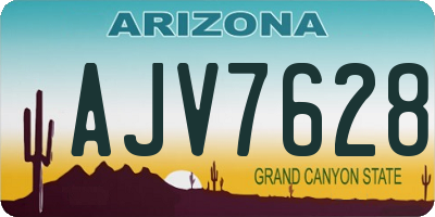 AZ license plate AJV7628