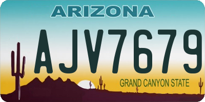 AZ license plate AJV7679