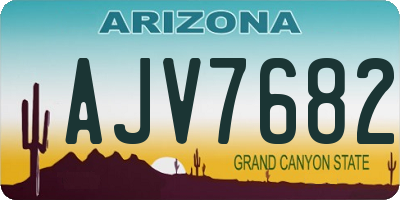 AZ license plate AJV7682