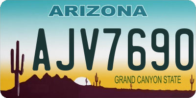 AZ license plate AJV7690