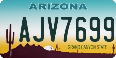 AZ license plate AJV7699