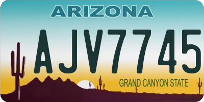 AZ license plate AJV7745