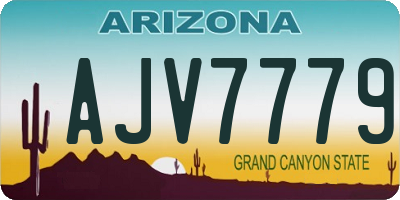 AZ license plate AJV7779