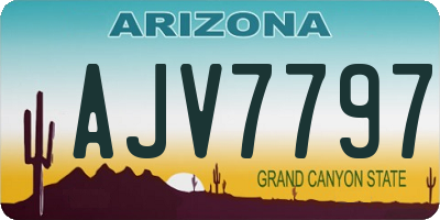 AZ license plate AJV7797
