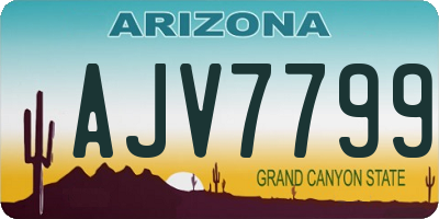 AZ license plate AJV7799