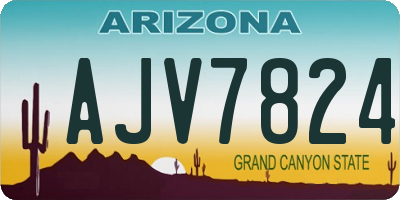 AZ license plate AJV7824