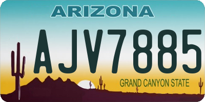 AZ license plate AJV7885